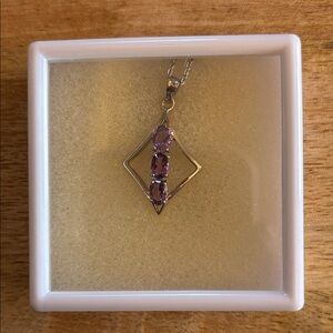 Elegant Purple Pendant Necklace
